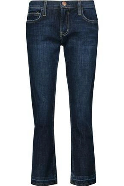Current Elliott Woman The Cropped Mid-rise Skinny Jeans Dark Denim