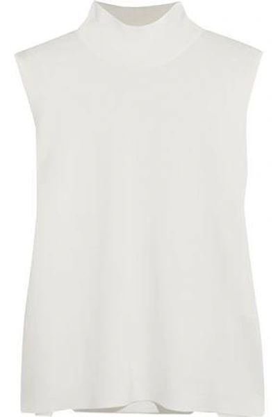 Dion Lee Woman Open-back Stretch-knit Turtleneck Top Ivory