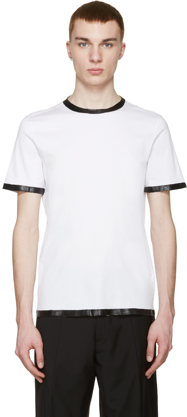 Maison Margiela White Coated T-shirt | ModeSens
