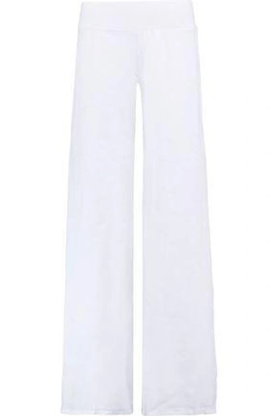 Enza Costa Linen Wide-leg Trousers In White