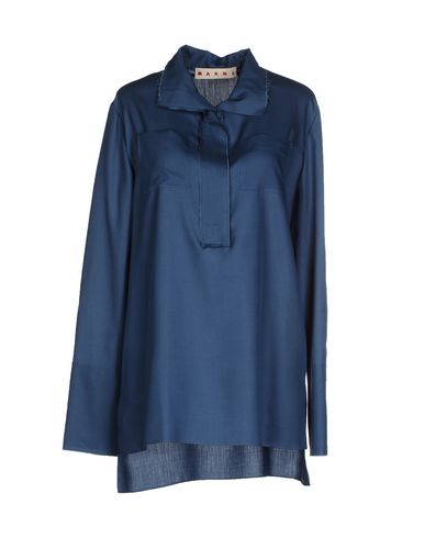 Marni Silk Shirts & Blouses In Slate Blue | ModeSens