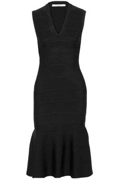Givenchy Fluted Stretch-knit Dress In Black