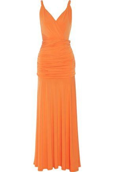 Halston Heritage Woman Stretch-jersey Gown Orange