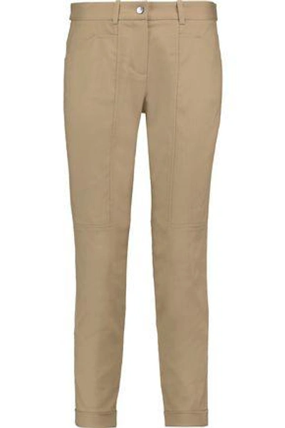 Halston Heritage Woman Paneled Poplin Slim-leg Pants Sand