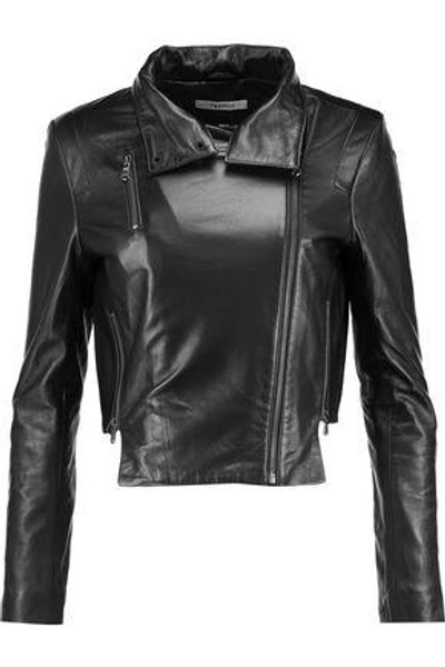 J Brand Woman Aiah Quilted Leather Biker Jacket Black