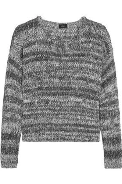 Line Woman Amelia Open-knit Cotton Sweater Gray