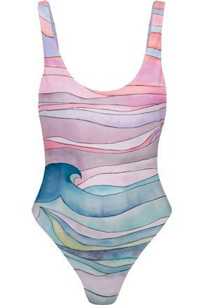 Mara Hoffman Woman Printed Swimsuit Sky Blue