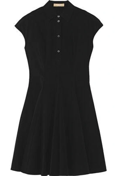 Michael Kors Woman Stretch-cotton Poplin Shirt Dress Black
