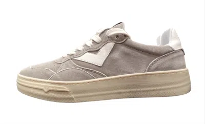 4b12 Men's Leather Sneakers  Hyper Stone In Gray