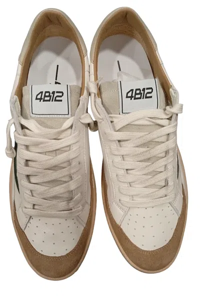 4b12 Men's Leather Sneakers  Playnew Beige Ice In Multi