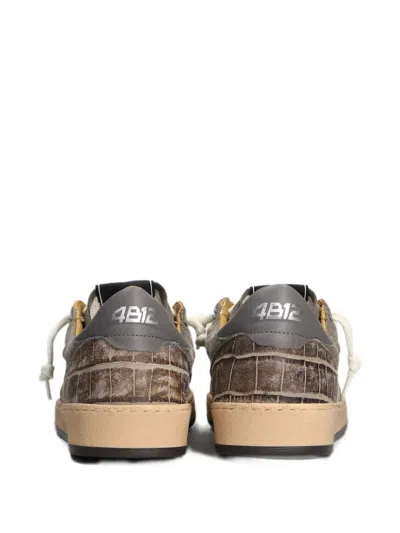 4b12 Playnew Panelled Sneakers In Animal Print