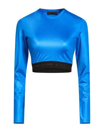 4giveness Woman Top Blue Size S Polyamide, Elastane