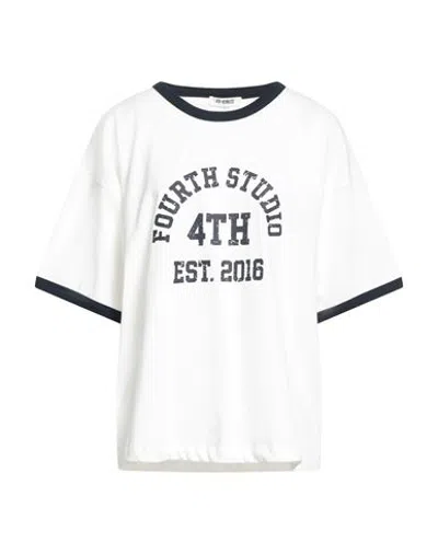 4th & Reckless Woman T-shirt White Size L Cotton