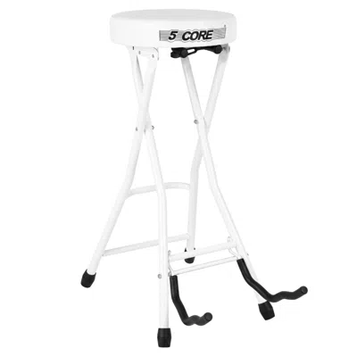 5 Core Guitar Stool Seat Thick Cushioned Portable Durable Guitars Chair With Padded Holder Stand For Musici