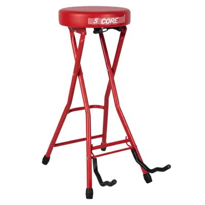 5 Core Guitar Stool Seat Thick Cushioned Portable Durable Guitars Chair With Padded Holder Stand For Musici