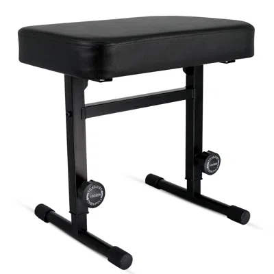 5 Core Keyboard Bench Piano Stool T Style Black Thick Padded Cushion Seat Height Adjustable 17 To 22 Inch K