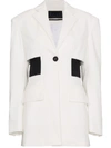 Proenza Schouler Paneled Cotton-blend Twill Blazer In White
