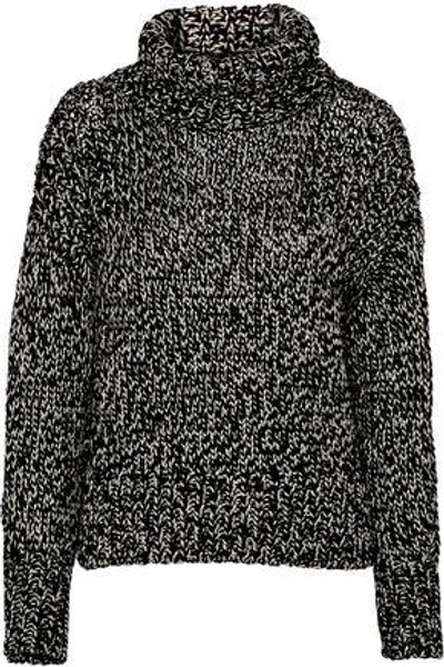 Rag & Bone Woman Sandra Metallic Wool-blend Sweater Black