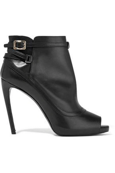 Roger Vivier Leather Ankle Boots In Black
