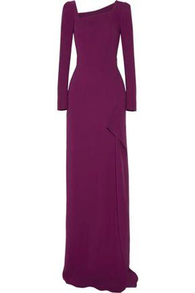 Roland Mouret Woman Lely Stretch-crepe Gown Plum