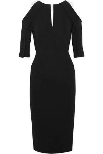 Roland Mouret Woman Cold-shoulder Cutout Crepe Dress Black