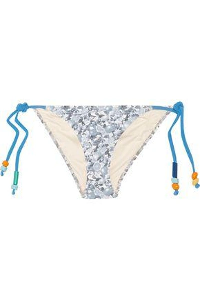 Stella Mccartney Woman Printed Low-rise Bikini Briefs Sky Blue