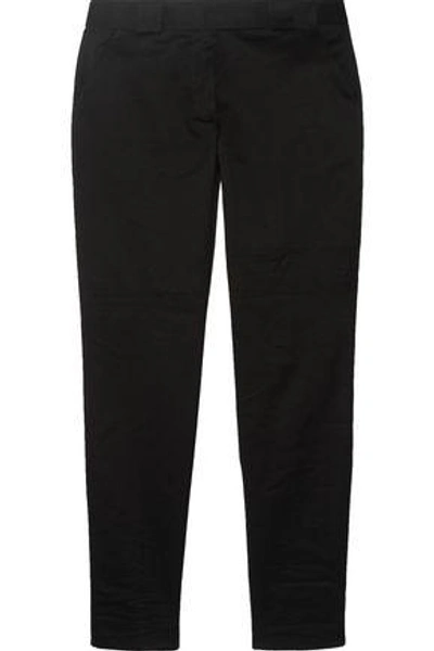 Victoria Beckham Woman Cotton-twill Tapered Pants Black