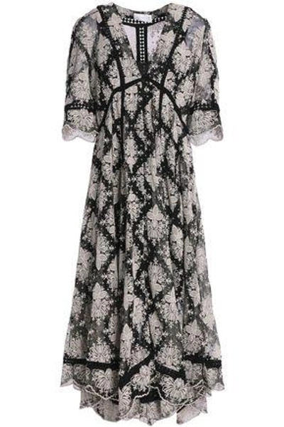 Robe De Soirée ZIMMERMANN En Organza - Motif Floral, Taille L, Sans Manches, Idéale Pour Mariage