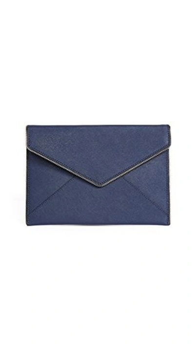 Rebecca Minkoff Leo Clutch In True Navy