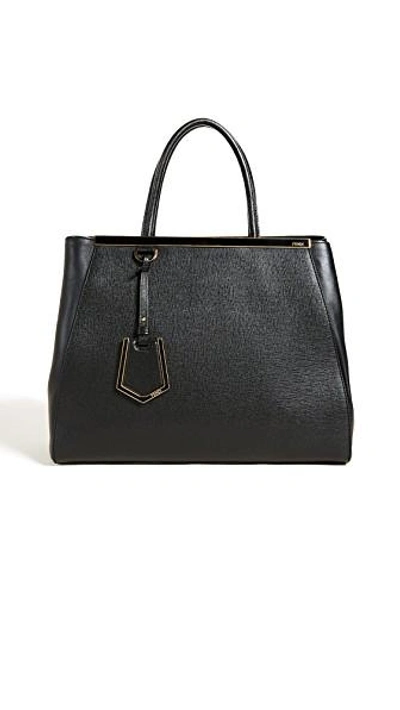 Fendi 2jours Medium Tote (previously Owned) In Black