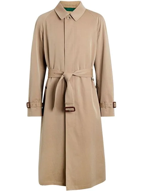Burberry Archive-print-lined Tropical Gabardine Car Coat In A1420 Camel ...