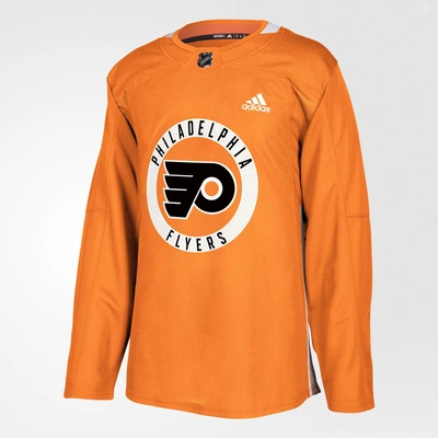 Adidas Originals Adidas Men's Philadelphia Flyers Authentic Pro Practice Jersey In Orange