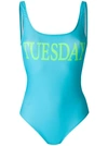 Alberta Ferretti Tuesday Lycra One Piece Swimsuit In Light Blue