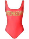 Alberta Ferretti Wednesday Lycra One Piece Swimsuit In Red