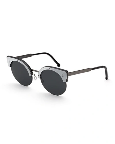 Super Era Semi-rimless Cat-eye Sunglasses