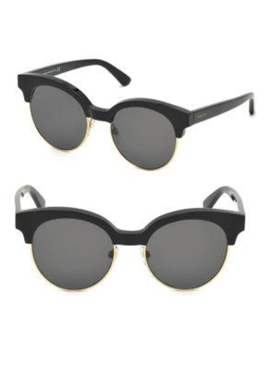 Balenciaga Round Sunglasses In Black