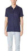Vilebrequin Men Ready To Wear - Solid Linen Jersey Polo - Polo - Pyramid In Blue