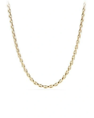 David Yurman Elongated Box Chain Necklace In 18k Gold