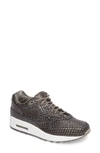 Nike Air Max 1 Premium Leather Sneaker In Pewter/ Pewter/ White