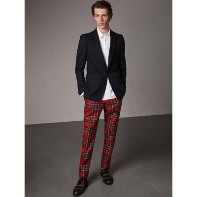 red burberry pants