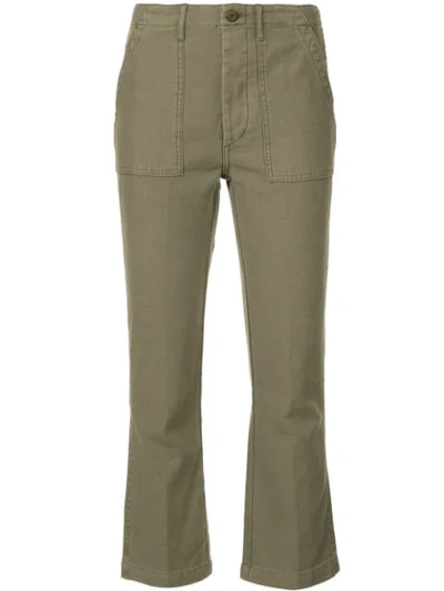 R13 Utility Cropped Kick Pants In Green