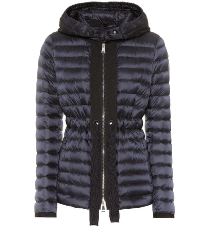 Moncler Grosgrain-trimmed Quilted Shell Down Jacket In Black