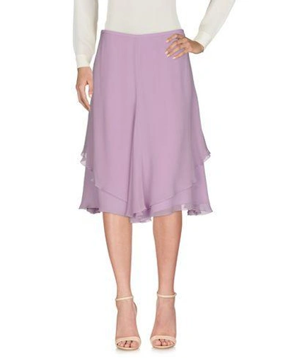Armani Collezioni Knee Length Skirt In Lilac