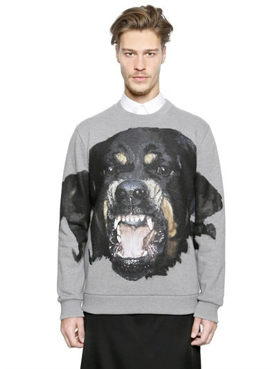 Givenchy Rottweiler Printed Cotton Sweatshirt, Grey | ModeSens