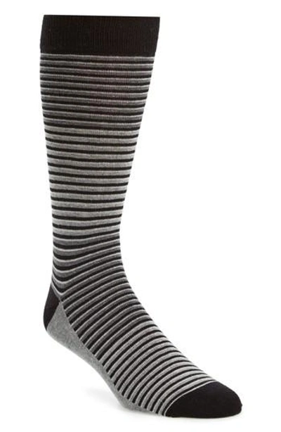 Ted Baker Chapel Stripe Socks In Black