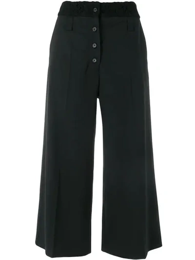 Proenza Schouler Stretch Wool Wide-leg Pants In Black