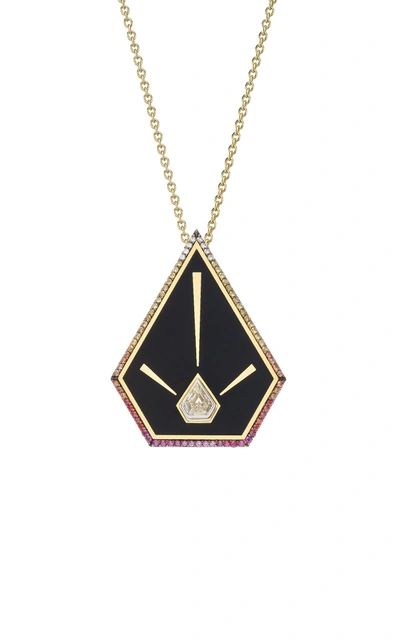 Ele Karela One-of-a-kind Blaze Pyramid Pendant In Gold