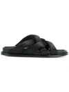 Proenza Schouler Padded-woven Satin Slides In Black