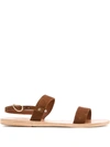Ancient Greek Sandals Clio Flat Sandals In Brown