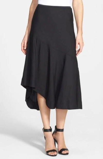 Nic + Zoe 'the Long Engagement' Midi Skirt In Black Onyx